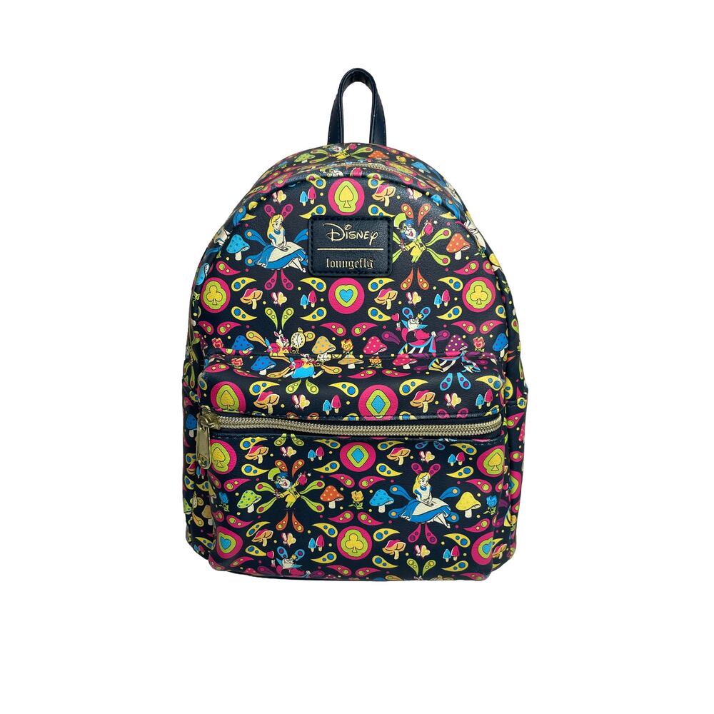 Disney X Loungefly Alice & Wonderland Small Backpack Purse Bag Disneyland